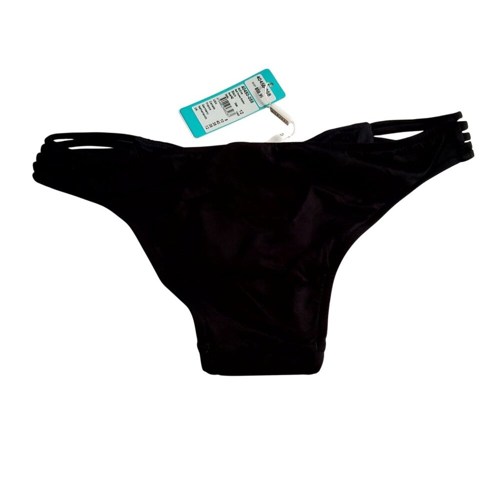 Seafolly Womens Black Bikini  Side strap detailing Size 12 Nylon & Elastane